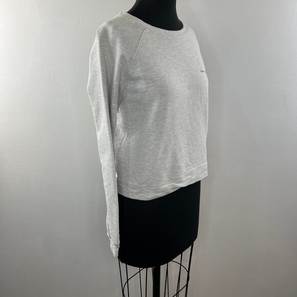 FOR THE REPUBLIC Gray Cotton Blend Round Neck "Love Yourself" Sweatshirt Size XS - Picture 3 of 7